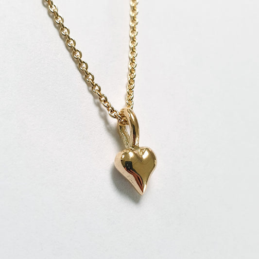 Hjarte MiniMini - polert - 14k gull (bestillingsvare)