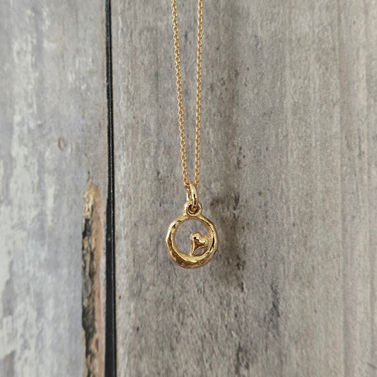 Samhald hjartero - 14k gull