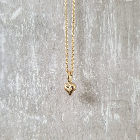 Hjarte MiniMini - polert - 14k gull (bestillingsvare)