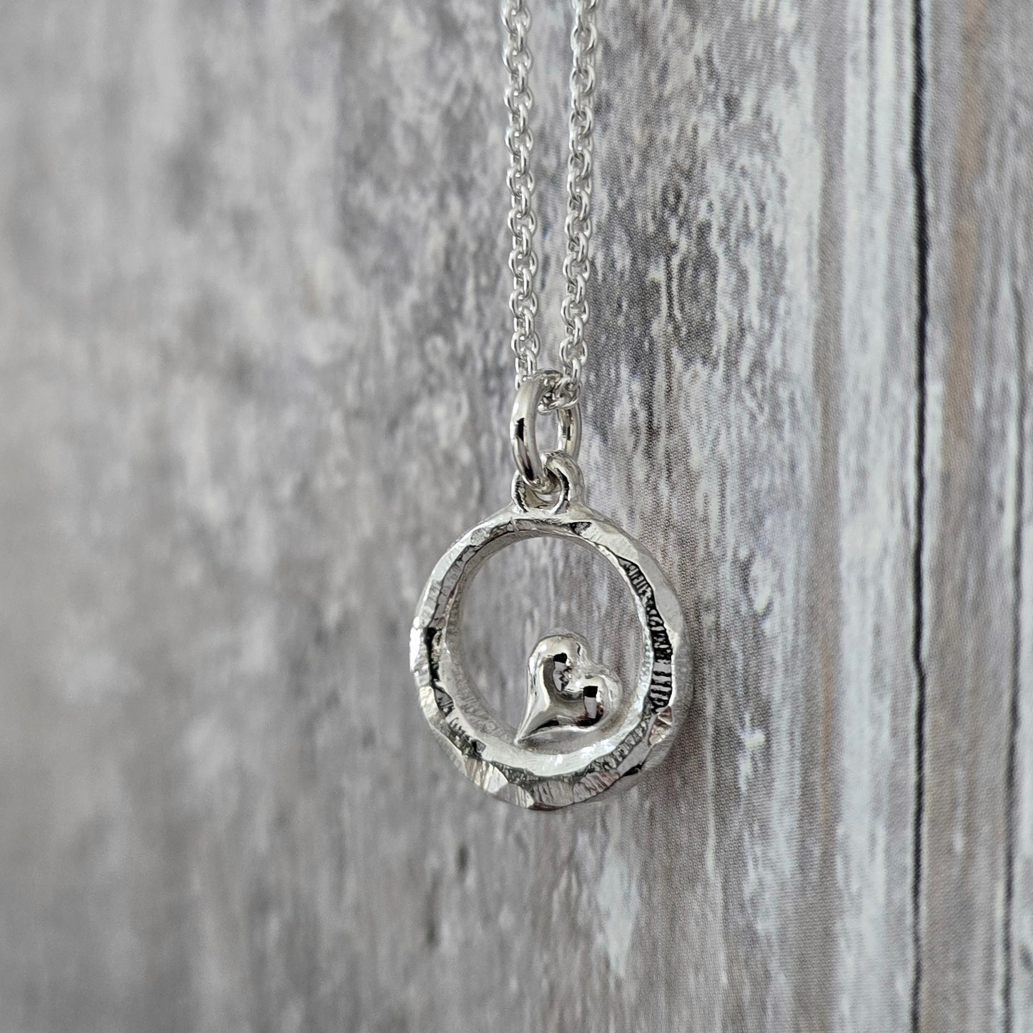 Samhald hjartero - 15 mm - sølvhjarte