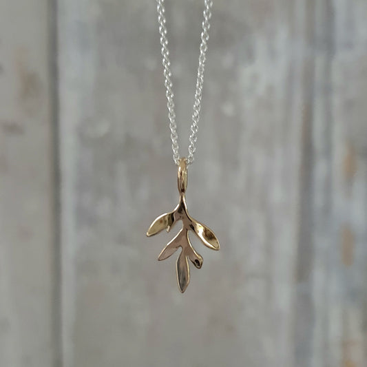 Fjellflora 2 gull - 14k anheng lite