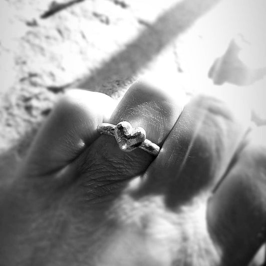 Ring med stort hjarte