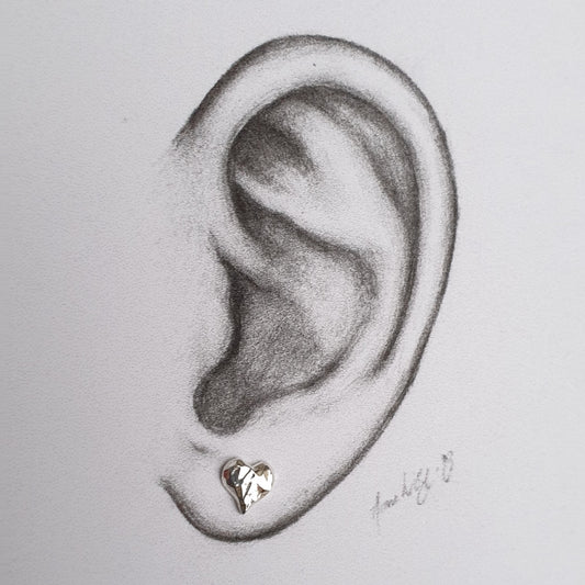 Hjarte miniatyr øyrepynt